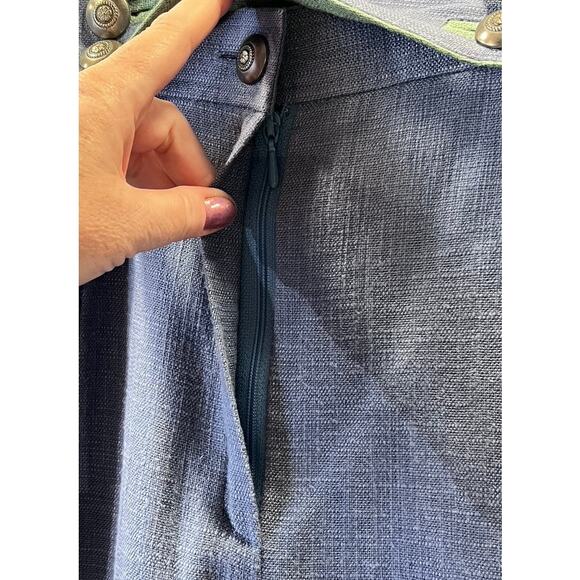 Vtg Alphorn Austria Folk Vest Waistcoat 36 Pants 38 Blue Green German Cottage - Picture 14 of 16